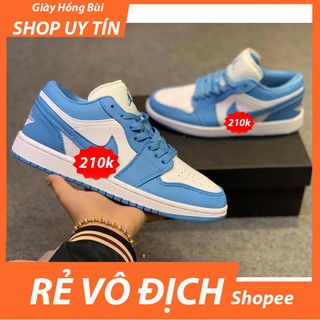 Giày JD xanh nhạt cổ thấp, JD 1 cổ thấp, Jodan xanh nhạt