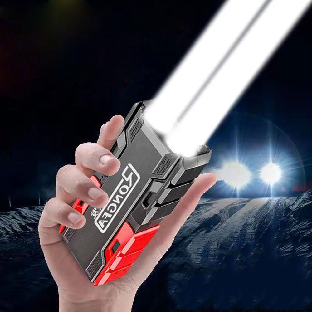 PVN49362 Đèn Pin Cầm Tay 2 Bóng Led Siêu Sáng Chống Nước Sạc USB Dùng Khi Đi Du Lịch Giá Rẻ