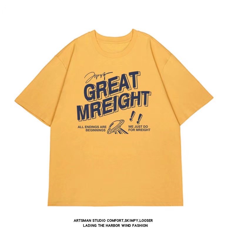 Áo Thun Tay Ngắn Cổ Tròn In Chữ Size M-8XL Phong Cách Mới Cho Nam