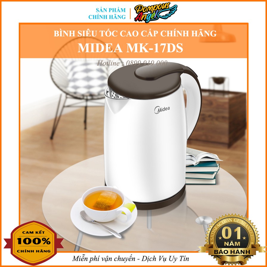 Bình đun siêu tốc Midea MK-17DS - 1.7 lít