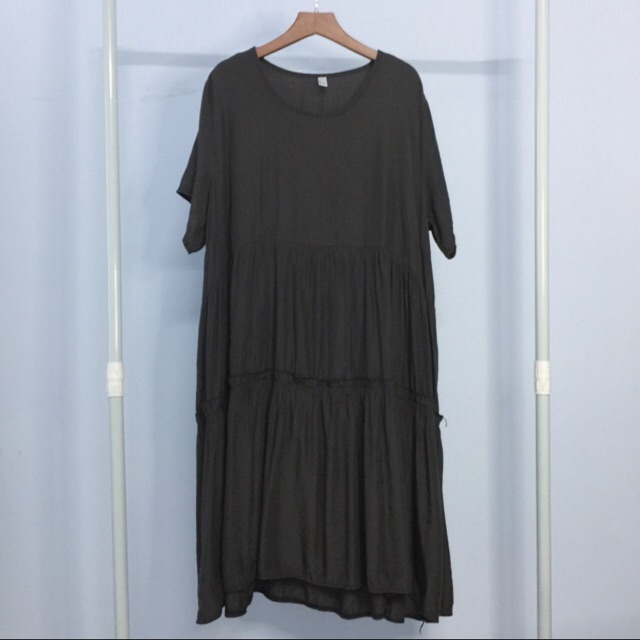 Babydoll xoè dài đen dưới 65kg