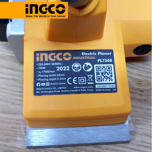 Máy bào điện công suất 750W INGCO PL7508