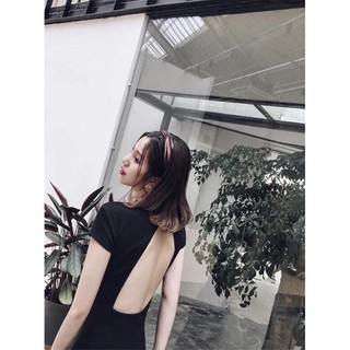 Đầm body cut out lưng có mút ngực
