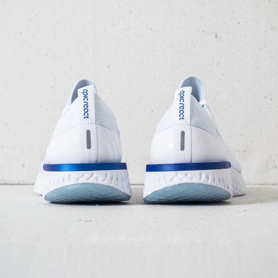 [full box] Giày Sneaker Epic React Flyknit White Blue.-Giày Thể Thao