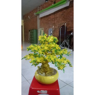 Combo nguyên liệu làm hoa mai pha lê - nụ đất sét