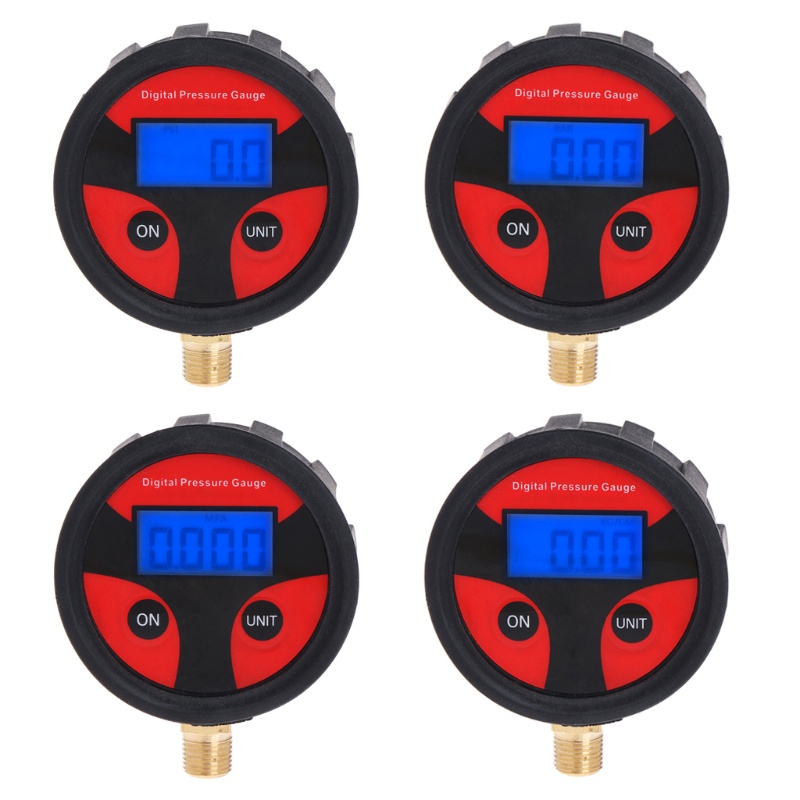 Đồng Hồ Đo Áp Suất Lốp Xe Kỹ Thuật Số Hiển Thị LCD 0-200 PSI