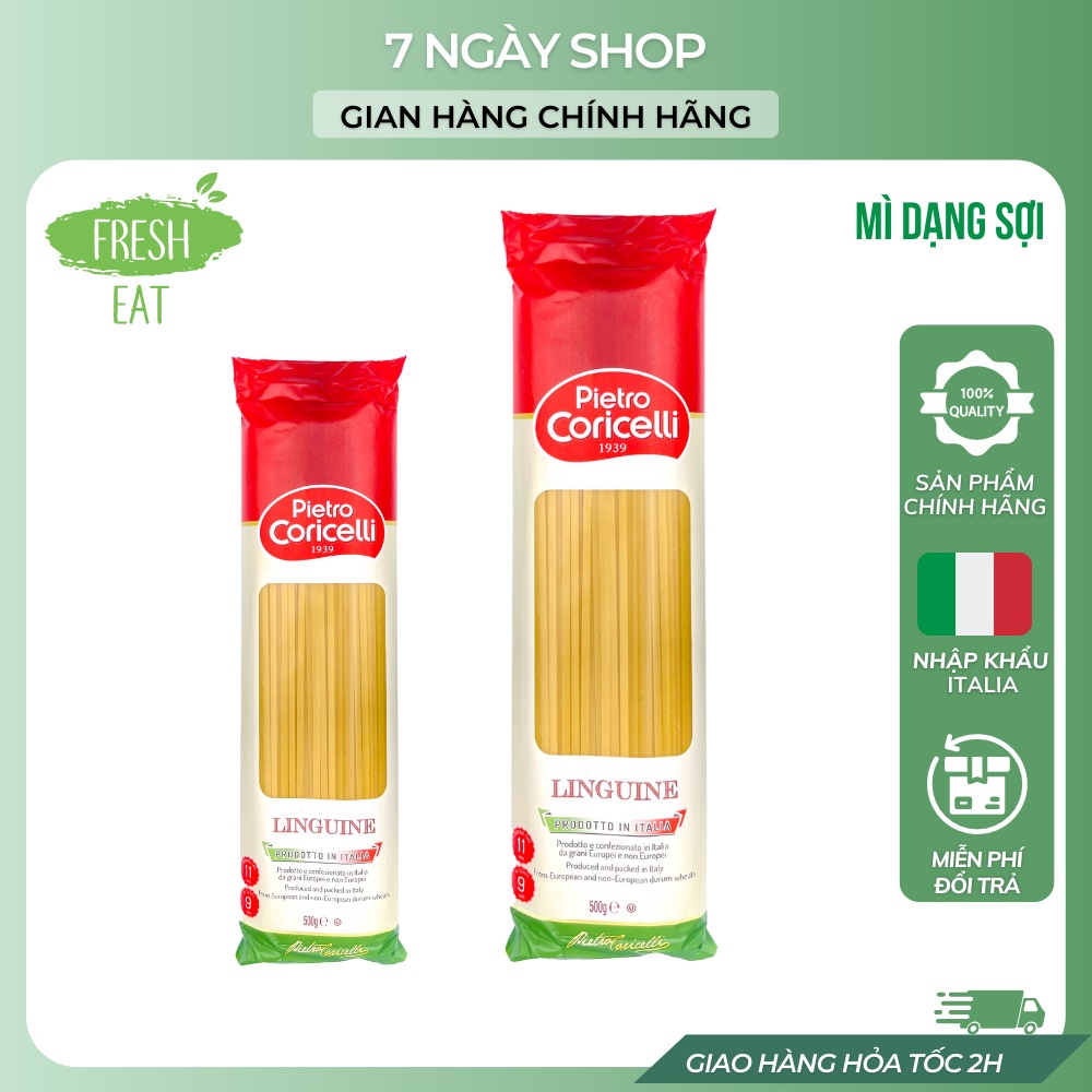 Mì Ý Pietro Coricelli Spaghetti 7NgayShop 500g Nhập Khẩu Ý Date 2024, Mì Ý Spaghetti Dạng Sợi