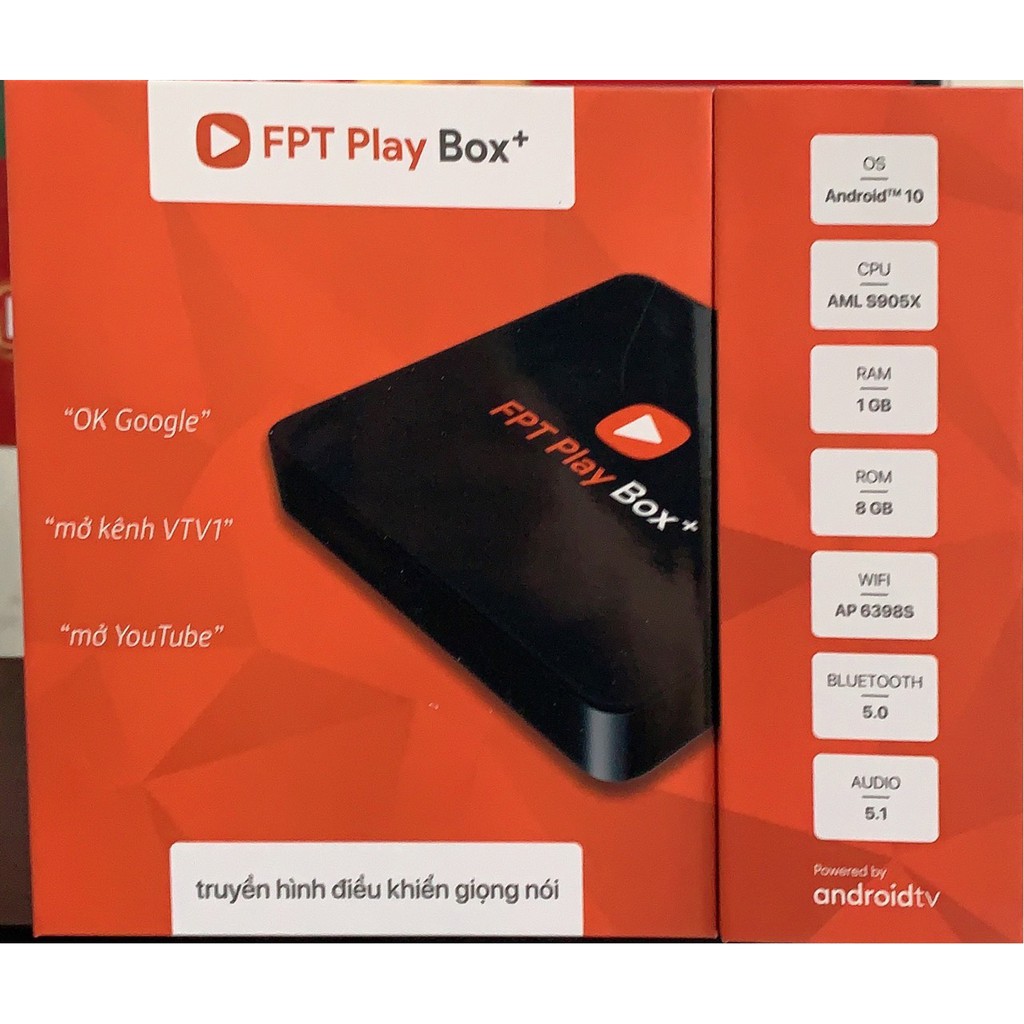 Đầu thu kỹ thuật số FPT Play Box+ 2021 - Tivi Box - Hệ điều hành AndroidTV 10 S500