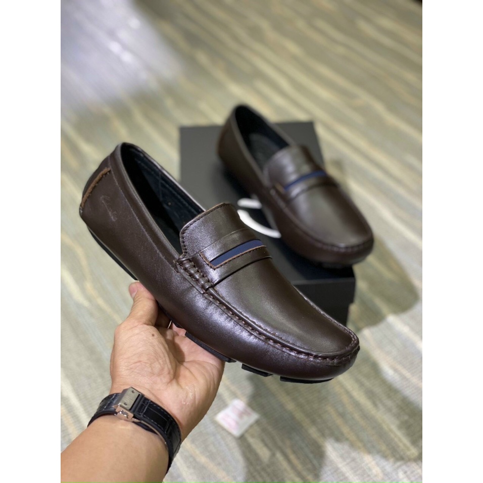 Giày lười Nam xuất dư Clarks da thật