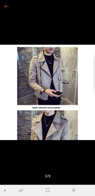 ÁO KHOÁC NAM TE F1 18NC8 L99 DA LỘN KIỂU HÀN QUỐC .