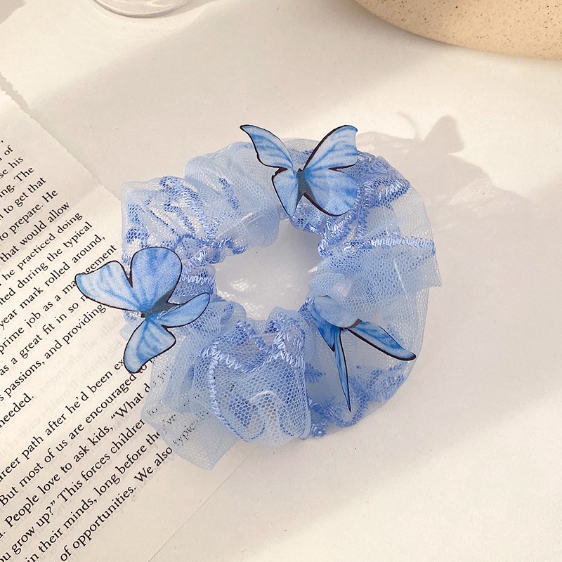 [HOT] màu xanh da trời Scrunchies Hoa Cúc Bươm Voan Cột Tóc Scrunchie Con Gái Chun Buộc Tóc Phụ Kiện Tóc | BigBuy360 - bigbuy360.vn