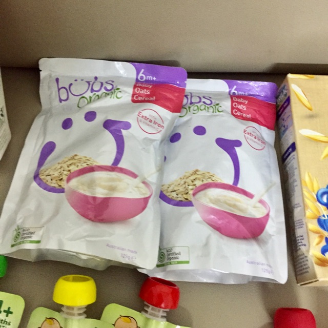 Yến mạch ăn dặm cho bé Bobs organic