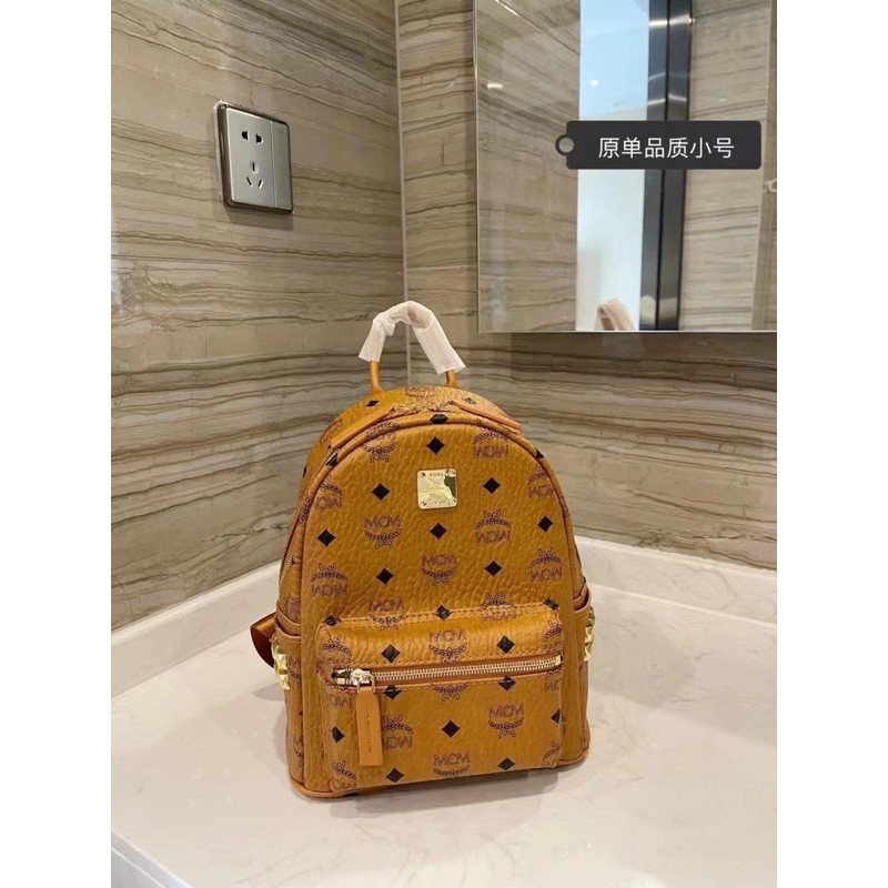 Balo thời trang size mini thương hiệu MCM da thật cao cấp