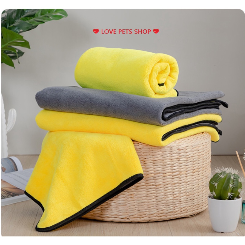 KHĂN TẮM CHO CHÓ MÈO BẰNG VẢI MICROFIBER - LOVE PETS SHOP