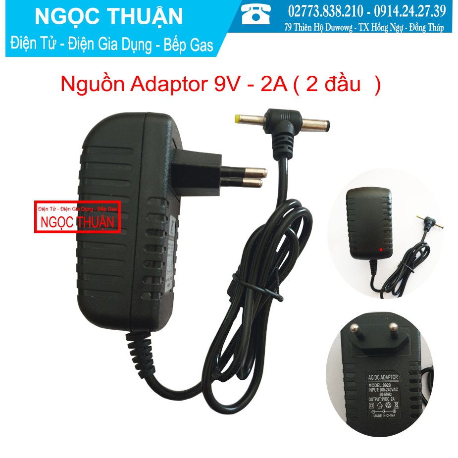 Nguồn Adaptor 9V - 2A ( 2 đầu )