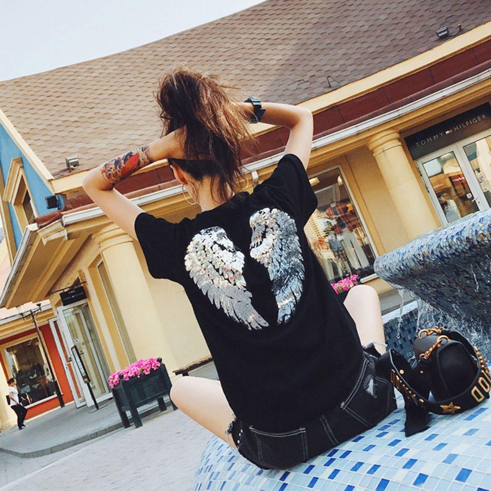 USNOW Miếng Vá Trang Trí Quần Áo Hình Cánh Thiên Thần