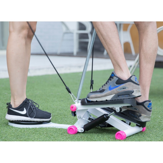 Máy chạy bộ - FREESHIP - Máy chạy bộ MINI STEPPER phiên bản PREMIUM tặng kèm bàn xoay eo + dây cáp tập tay