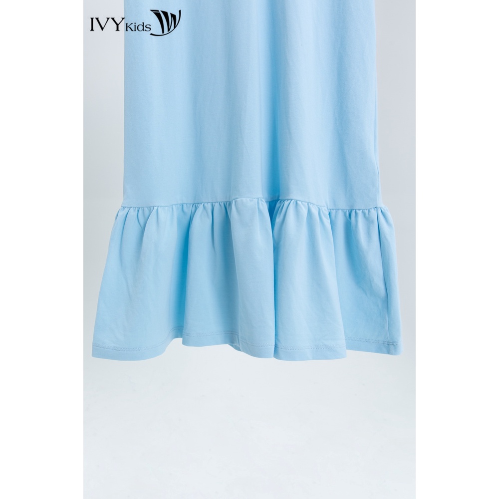 Đầm thun bé gái xòe cổ đức IVY moda MS 42G1303