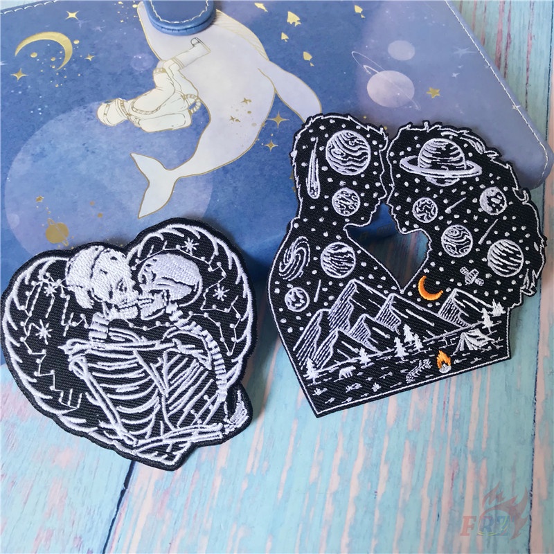 Miếng dán ủi thêu họa tiết cặp đôi độc đáo