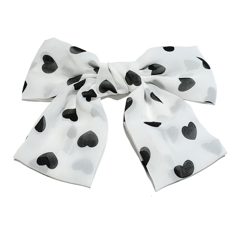 Kẹp Tóc Nơ Vải Chiffon Phong Cách Hàn Quốc