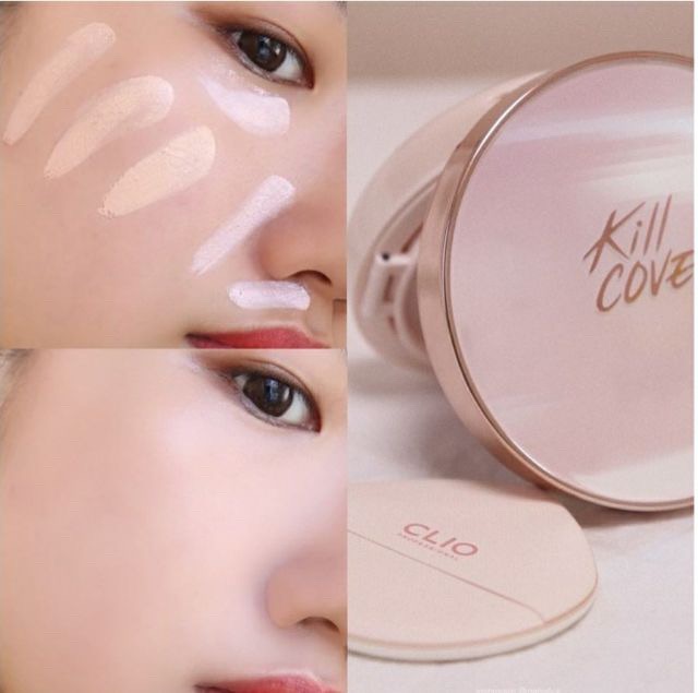 Có bill-tặng kèm lõi- Phấn nước hiệu ứng căng bóng Clio Kill Cover Pink Glow Cream Cúhion- | BigBuy360 - bigbuy360.vn