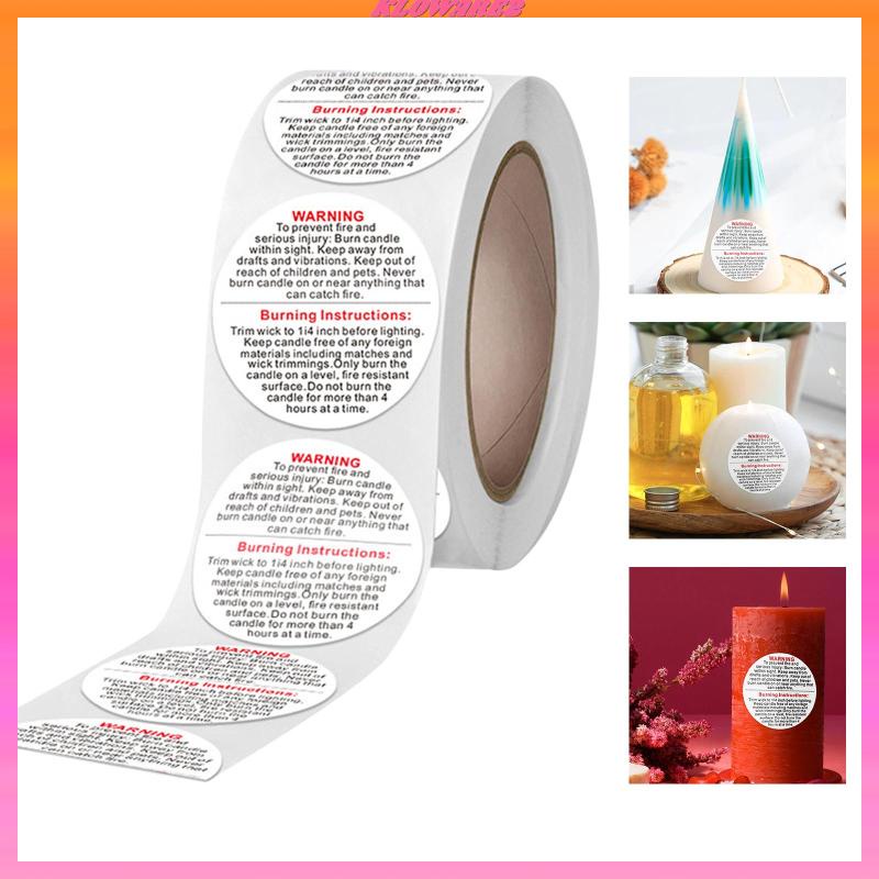 Set 2 / 500 Nhãn Dán Đánh Dấu Lọ Nến An Toàn Tiện Lợi