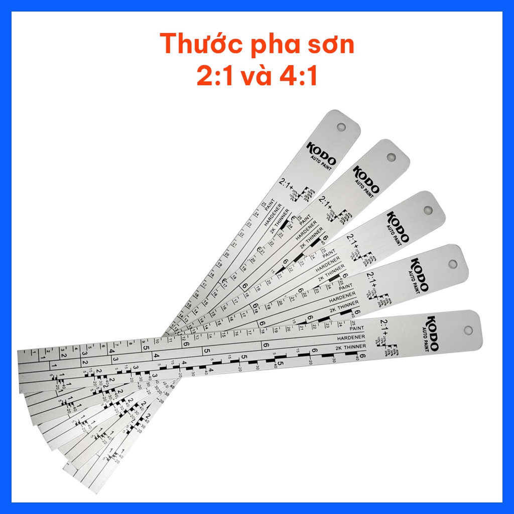 Thước pha sơn theo tỉ lệ 2:1, 4:1, thước khuấy sơn