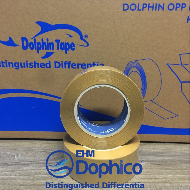 Băng dính Dolphin ( KT: 48mm x 150Y/100Y/50Y ) các loại dùng trong đóng gói hàng hoá – Các màu sắc và in chữ hàng dễ vỡ