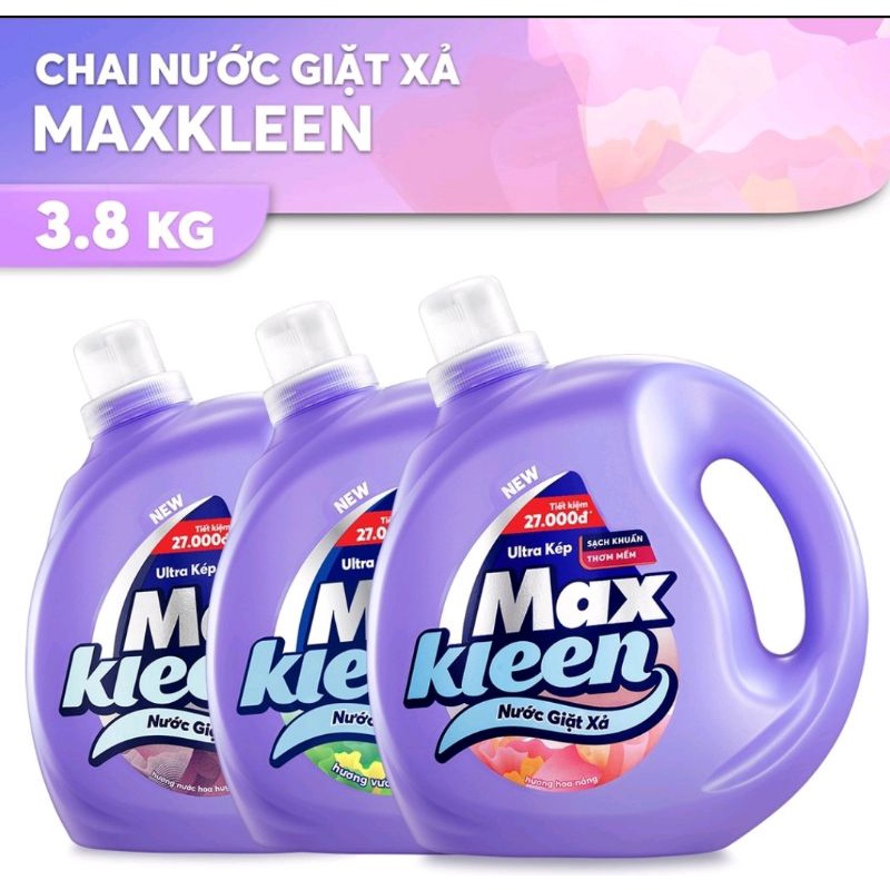Nước giặt xả Maxkleen 3.6kg / 3.8kg