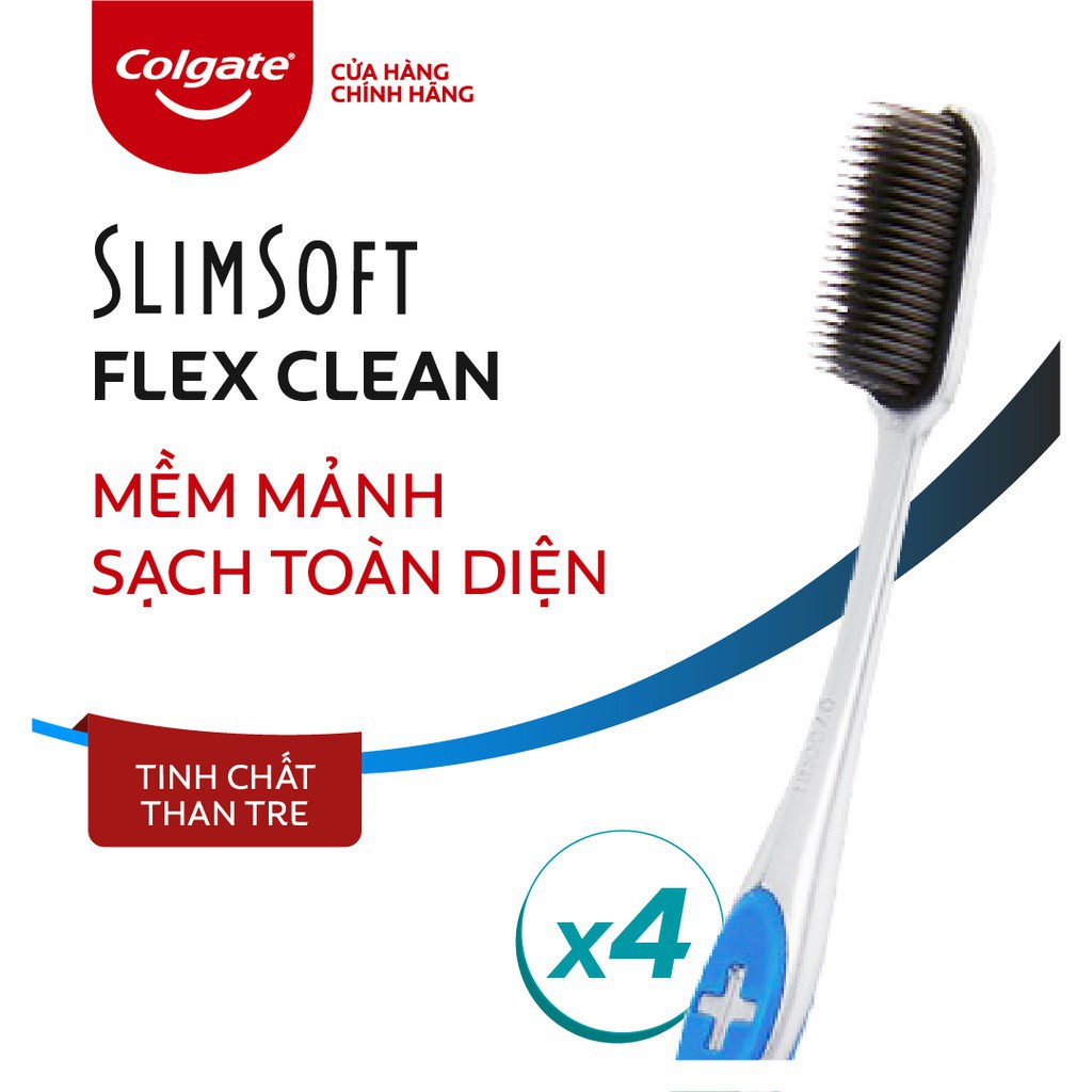 Bàn Chải Đánh Răng Colgate Slimsoft Flex Clean Charcoal