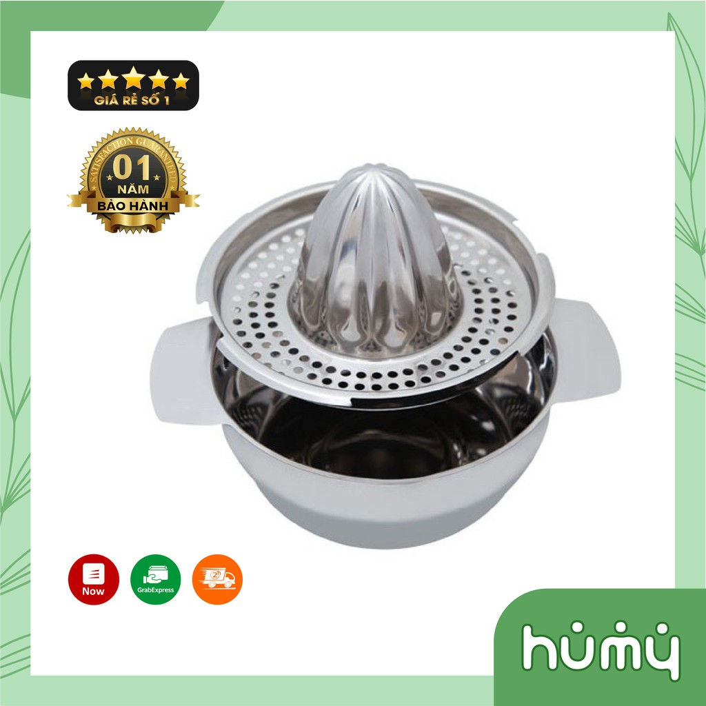 Bộ vắt cam INOX tiện dụng-Nắp vắt cam nhựa Việt Nhật kèm ca đong định mức