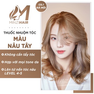 Thuốc Nhuộm Tóc Nâu Tây | Không Tẩy Tóc - Minzihair
