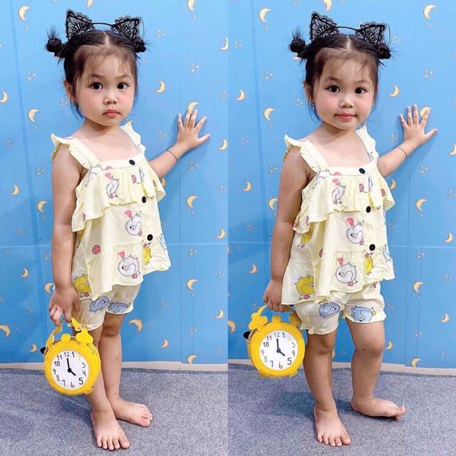 Bộ 2 dây bé gái Lanh thái tone thái tôn thái đẹp cao cấp- sỉ bộ lanh cho bé
