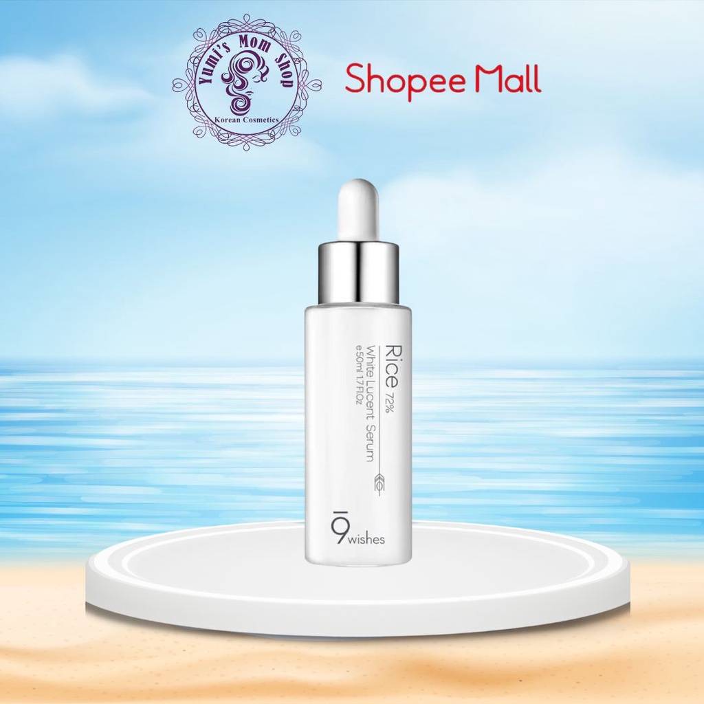Tinh Chất Làm Sáng Da Chiết Xuất Gạo 9Wishes Rice 72% White Lucent Serum 50ml