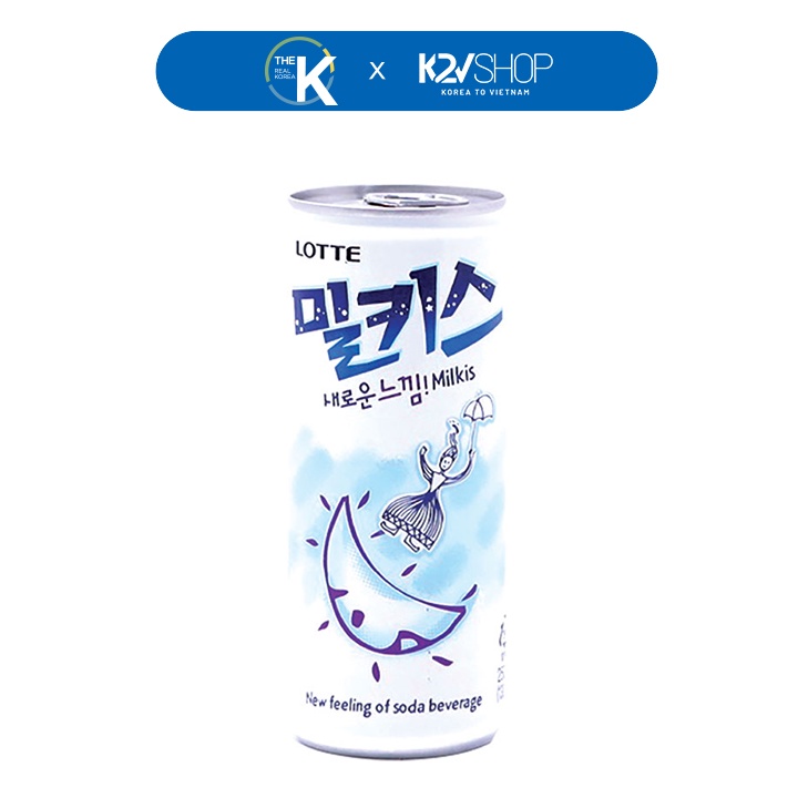 Nước Giải Khát Soda Có Ga Vị Sữa LOTTE Milkis (250ml/lon)