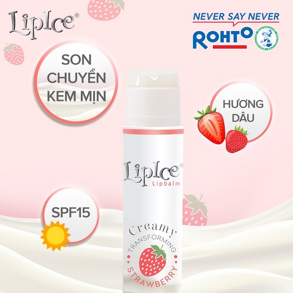 Son dưỡng không màu chuyển kem mịn Chống Nắng SPF 15+ Lipice Creamy 4.3g