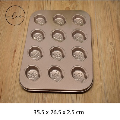 KHUÔN NƯỚNG BÁNH CUPCAKE, BÔNG LAN CHỐNG DÍNH 12 Ô, 6 Ô NHIỀU MẪU