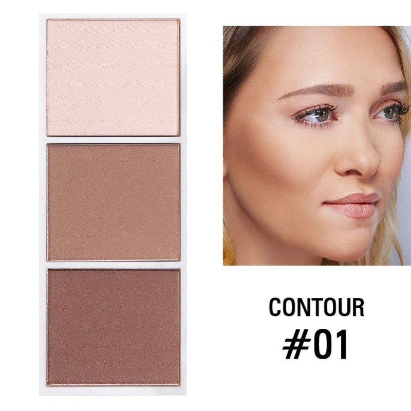 Bảng phấn tạo khối/ má hồng/ bắt sáng 3 màu nhãn hiệu | BigBuy360 - bigbuy360.vn