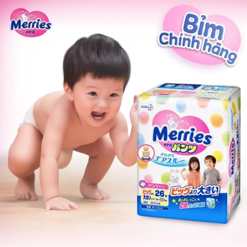 Tã Bỉm Merries Chính Hãng - Tã Dán/Quần Merries Nội Địa Nhật các loại NB96/S88/M68/L50/M64/XL44