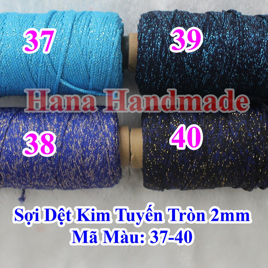 Sợi dệt kim tuyến tròn 2mm bảng chọn màu 2
