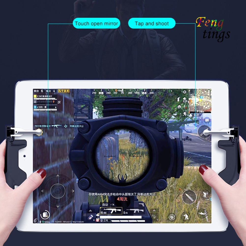 【FT】1 Pair H7 Mobile Game Handle Tablet Trigger Gaming Controller Gamepad Joystick