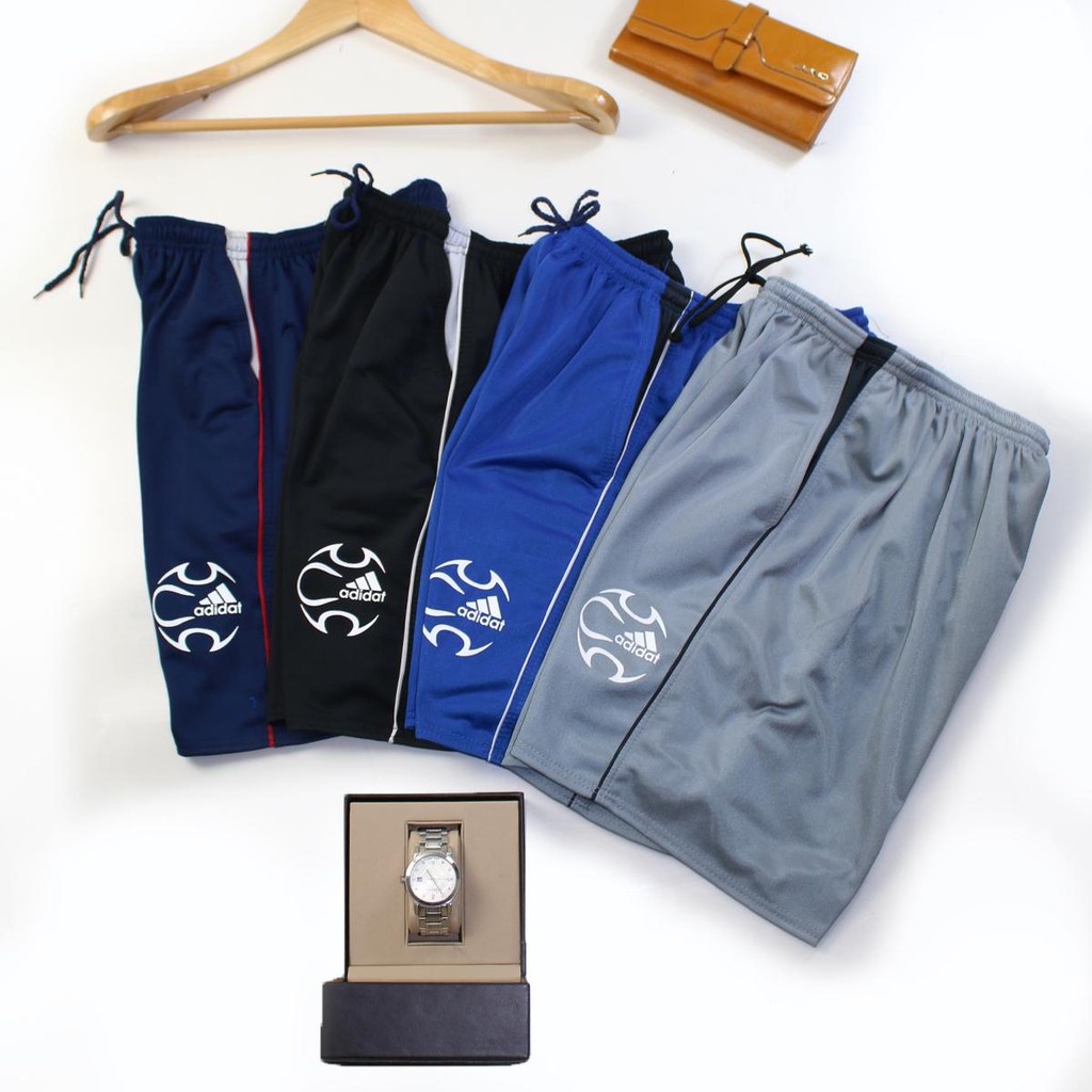 combo 3 quần đùi nam mặc nhà vải thun xịn mịn mát loại quần 1 sọc free size dưới 65kg | BigBuy360 - bigbuy360.vn