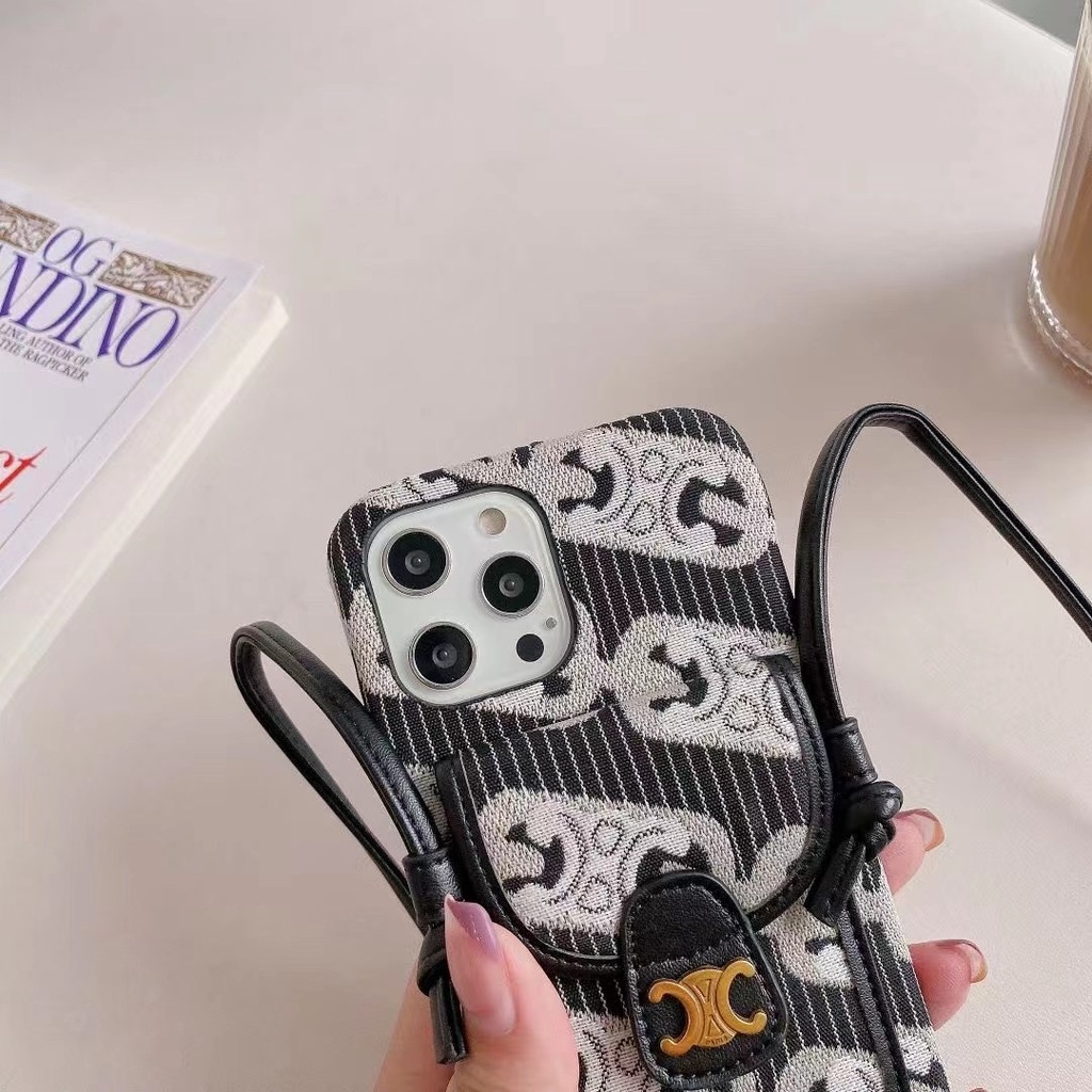 Ốp điện thoại có ví đựng tiền xu và dây đeo chéo thích hợp cho Iphone13Pro Max 12pro 12promax 11pro 11promax Ix Xr Xsmax