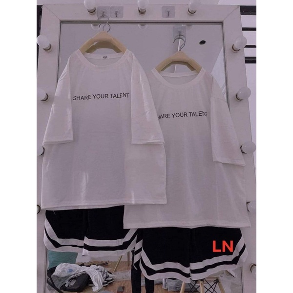 Sét áo SHARE YOUR + quần đùi V TH6