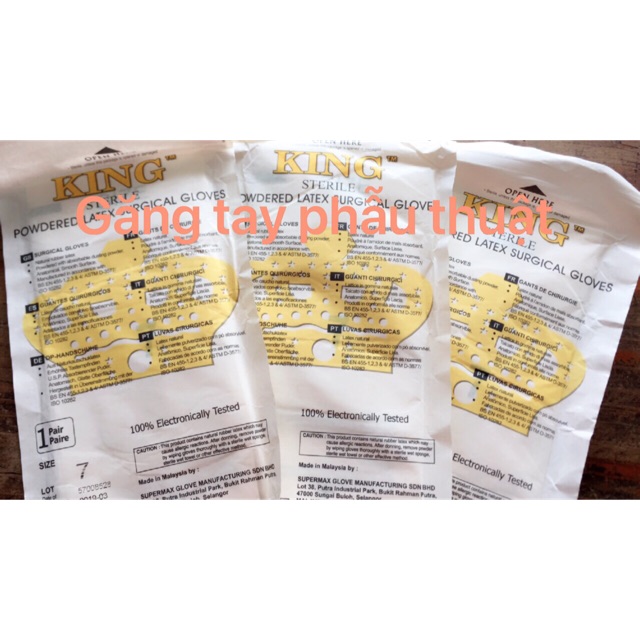 Găng tay phẫu thuật đã tuyệt trùng