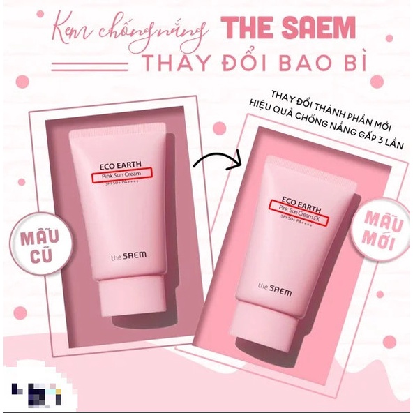 Kem chống nắng nâng tone da The Saem Eco Earth Power