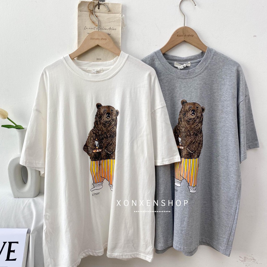 Áo thun nữ form rộng in hình chất cotton thoáng mát Xonxen Shop free size mã A038