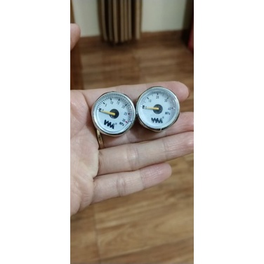 Cặp Đồng Hồ Áp Suất WM Màu Trắng Chân Ren 8mm 30mpa 40mpa