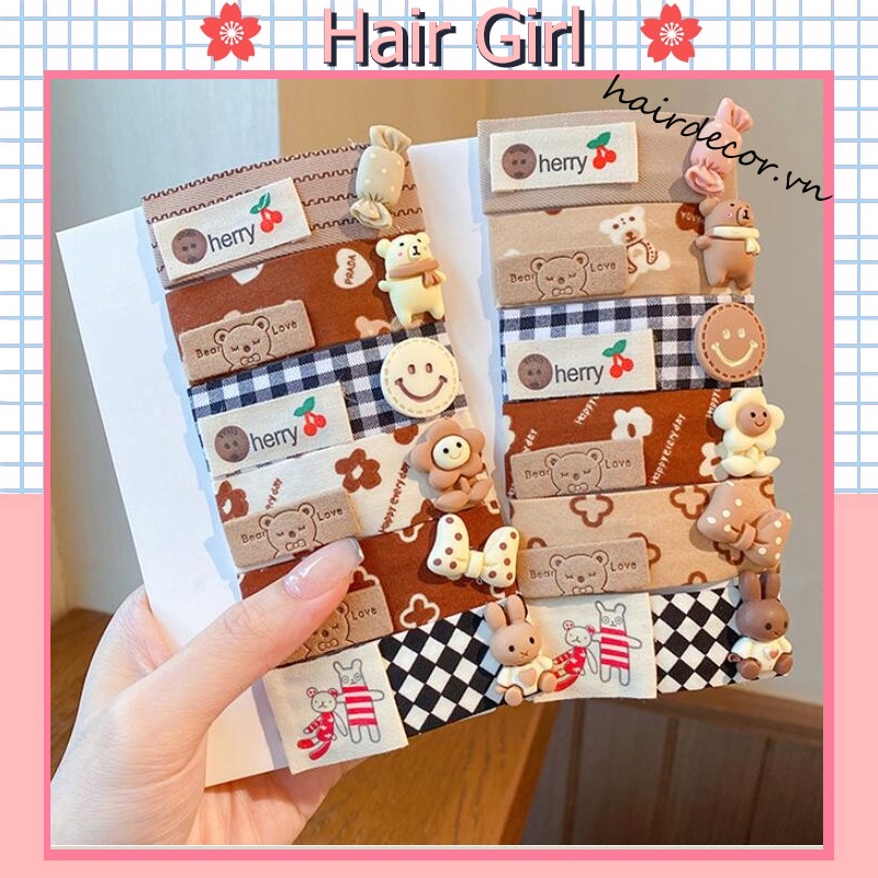 Kẹp Tóc Họa Tiết Hoạt Hình Dễ Thương Phong Cách Hàn Quốc