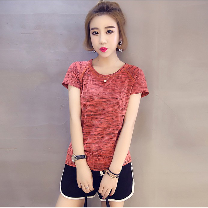 Áo thun thể thao mau khô và thoáng hơi thời trang cho nữ